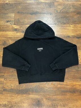 AllSaints State Logo Hoodie cropped